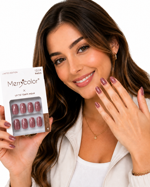 Uñas Postizas Pequeñas De Fácil Aplicación MerryColor
