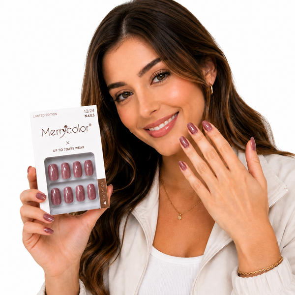 Uñas Postizas Pequeñas De Fácil Aplicación MerryColor