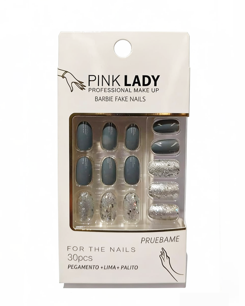 Uñas postizas con diseño Pink Lady