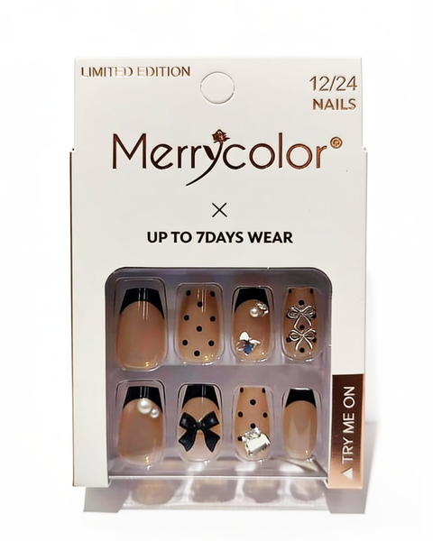 Uñas postizas con pedrería Merrycolor