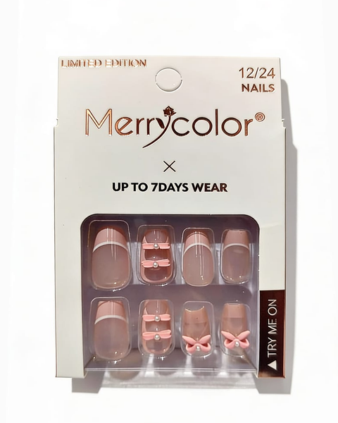 Uñas postizas con pedrería Merrycolor
