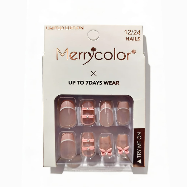 Uñas postizas con pedrería Merrycolor