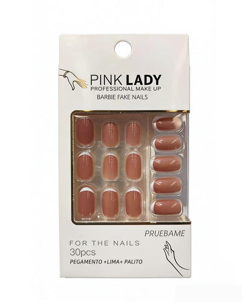 Uñas postizas con diseño Pink Lady