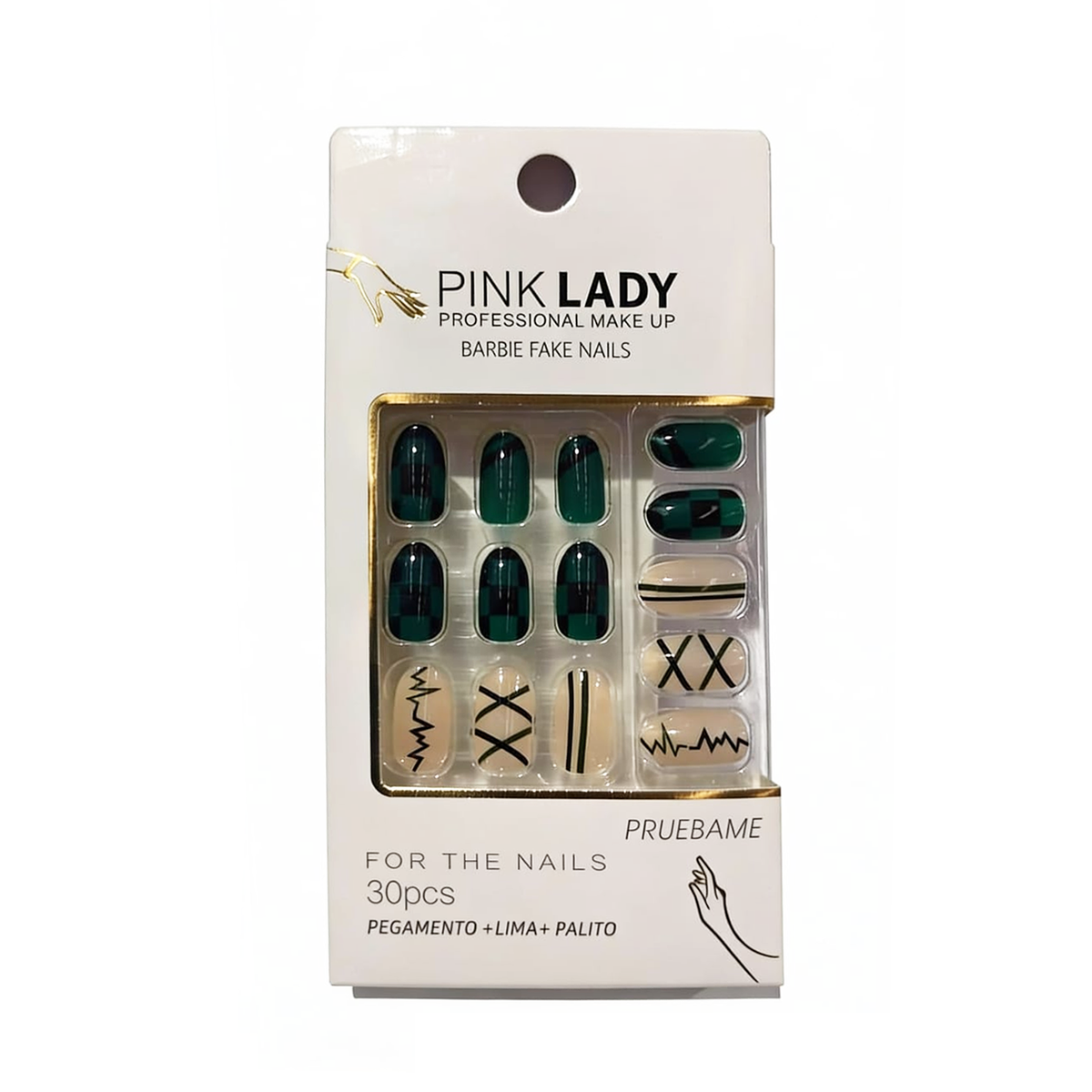 Uñas postizas con diseño Pink Lady