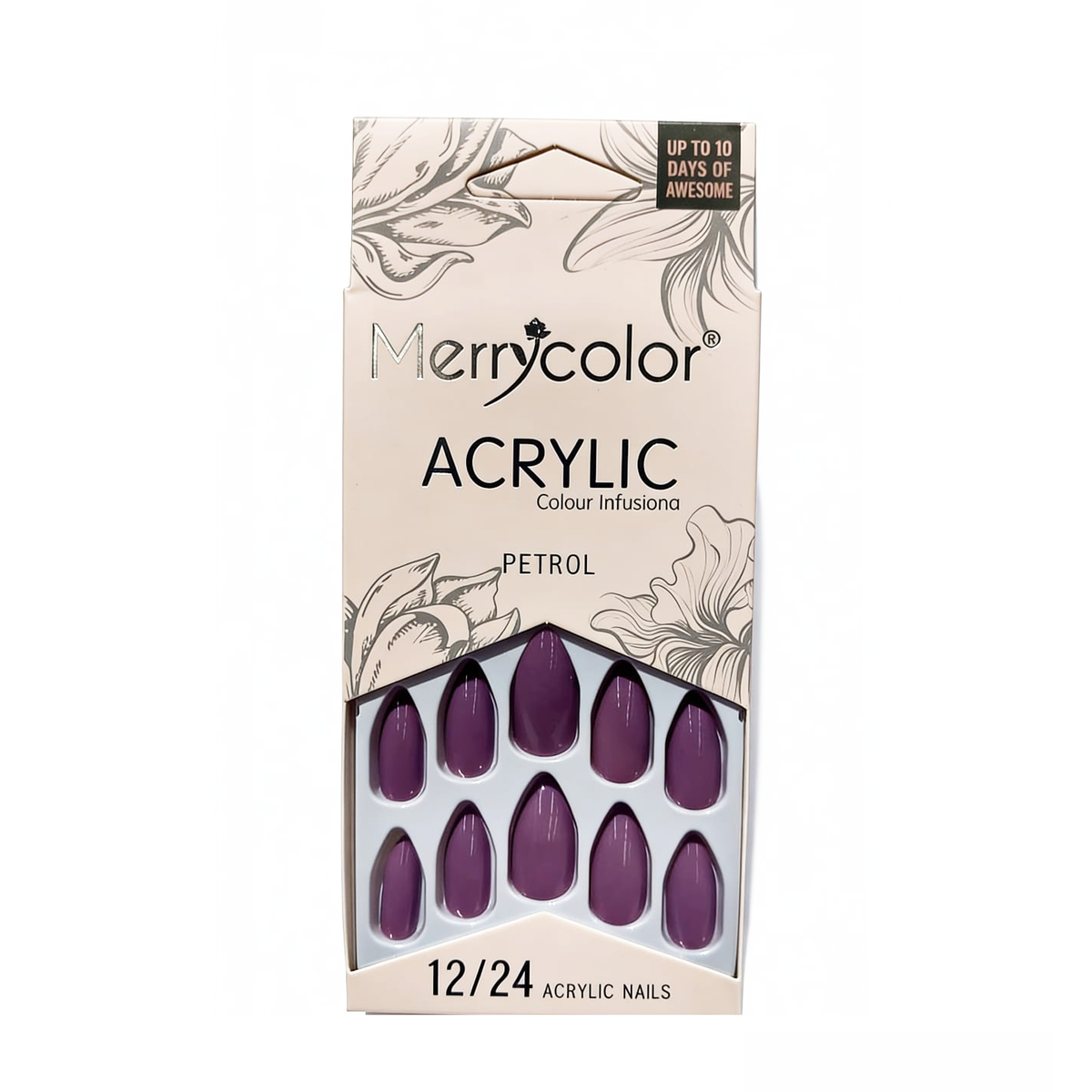 Uñas postizas almendra Merrycolor