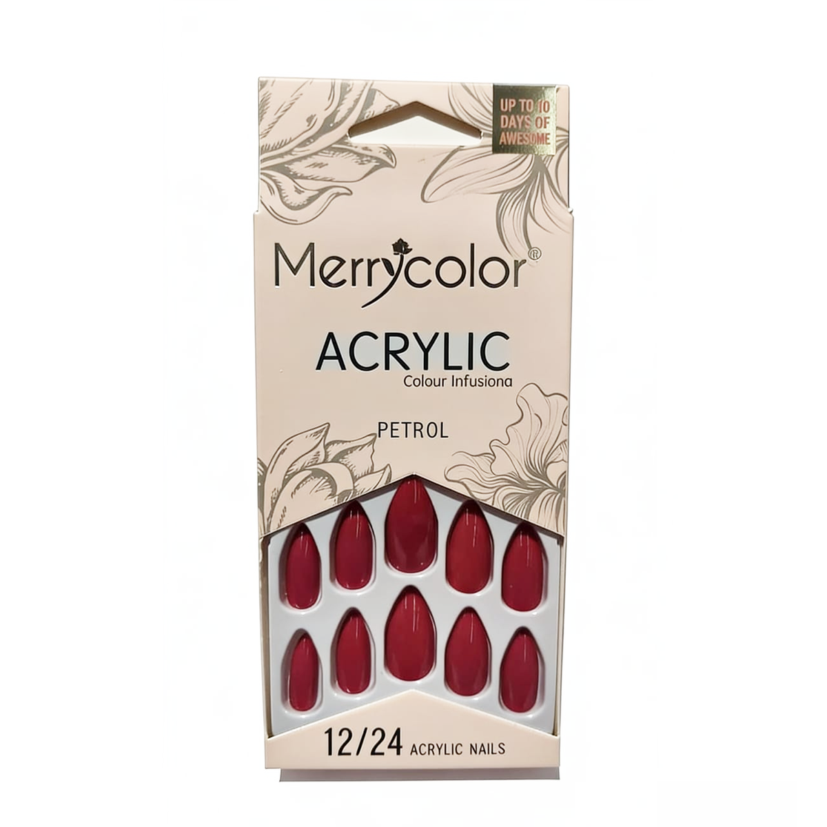Uñas postizas almendra Merrycolor