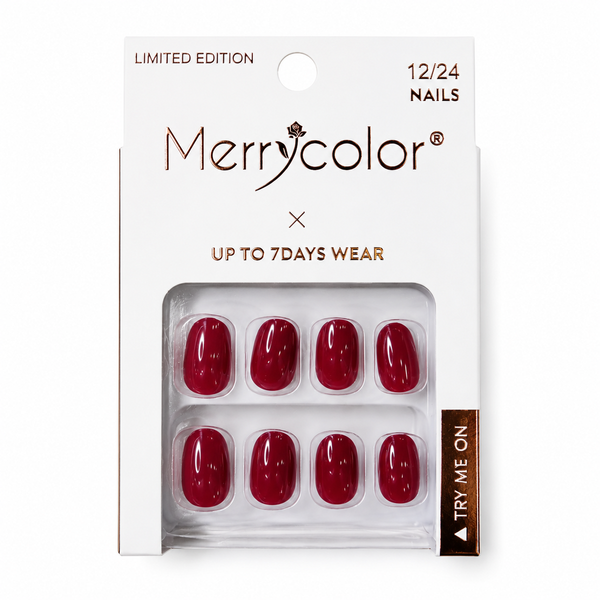 Uñas Postizas Pequeñas De Fácil Aplicación MerryColor