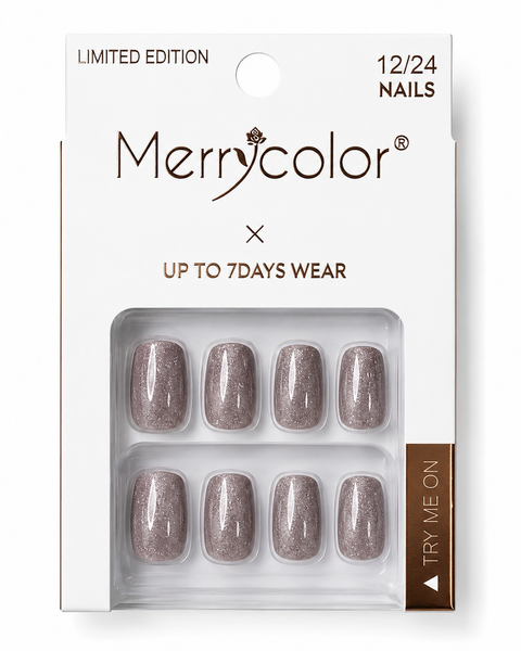 Uñas Postizas Pequeñas De Fácil Aplicación MerryColor