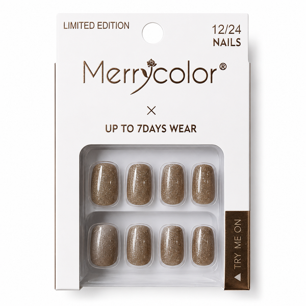 Uñas Postizas Pequeñas De Fácil Aplicación MerryColor