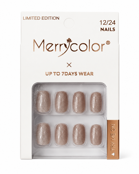 Uñas Postizas Pequeñas De Fácil Aplicación MerryColor