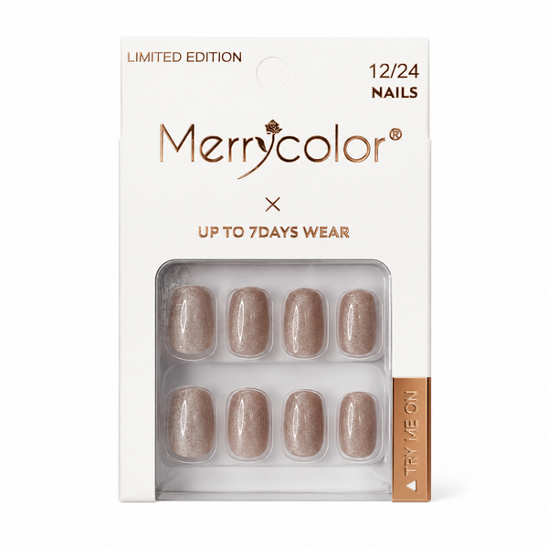 Uñas Postizas Pequeñas De Fácil Aplicación MerryColor