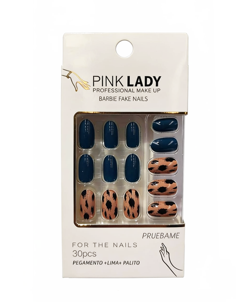 Uñas postizas con diseño Pink Lady