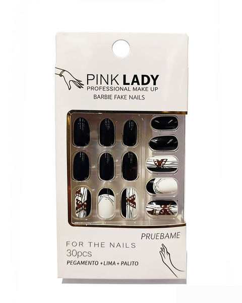 Uñas postizas con diseño Pink Lady