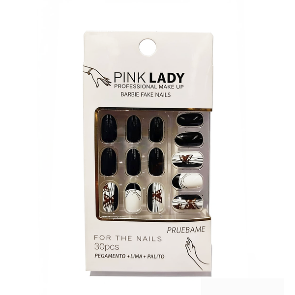 Uñas postizas con diseño Pink Lady
